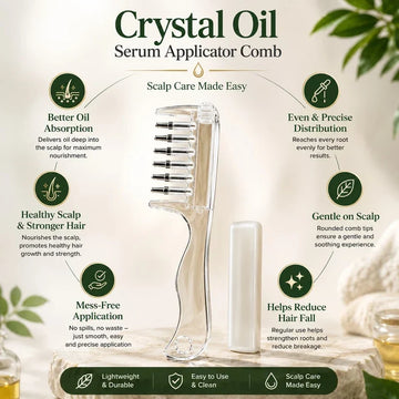 2 in 1 Crystal Oil & Serum Applicator Comb